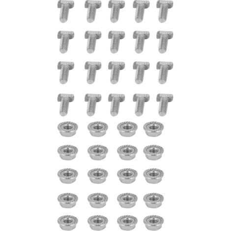 Lot de 20 vis M6 en acier inoxydable 304 avec fixations à écrou à embase, Accessoire de quincaillerie pour Fournitures de serre (1/5)