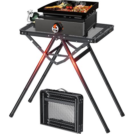 Table de Barbecue Outdoor X-Type Table Pliante et Portabl Aluminium Résistant à Haute Température Charge (80kg) Idéale pour Camping, Barbecue et Pique-Nique, Design Stable et Réglable (1/5)