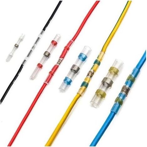 Connettori termorestringenti Impermeabile IP67 - Lotto di 150 Pezzi di Poliolefine, Integrata con la Colla per la Marina e l'Automotive (1/5)