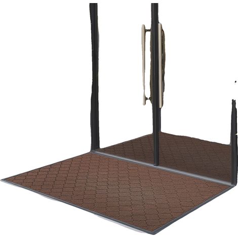 Felpudo VEVOR para puerta de entrada, 1194 x 813 mm, uso comercial interior/exterior, base de TPE, lavable, marrón oscuro, 1194 x 889 mm (1/2)