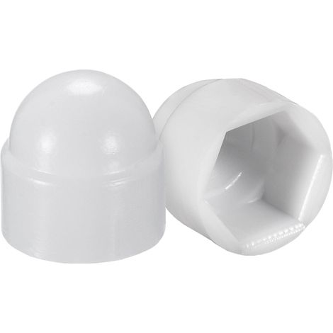 100pcs Cache Écrou Protection M4 Cache Boulon Capuchon Hexagonal 7mm Vis Couvercle Plastique Dôme Blanc (1/5)