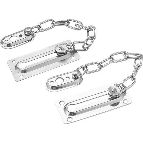 Chaîne antivol en acier inoxydable, verrou de porte sans perçage, boulon, acier inoxydable (1/3)