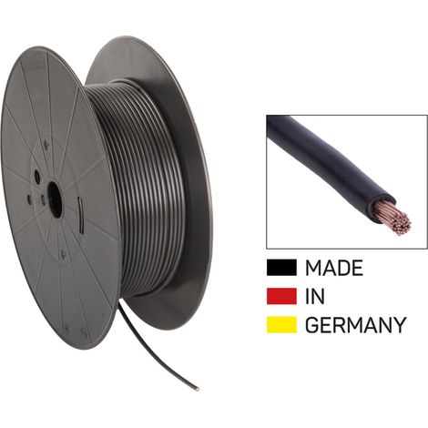 Cable alimentation FLY 4.0mm2 noir bobine 100 m