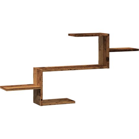 Maison Exclusive - Wandregal Altholz-Optik 104x15x49 cm Holzwerks
