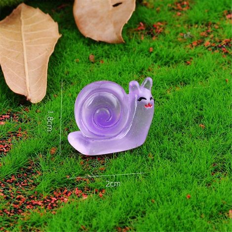 Leuchtende Mini-Harzschnecke, Mini-Tiere, die im Dunkeln leuchten, winzige Schnecke (1/5)