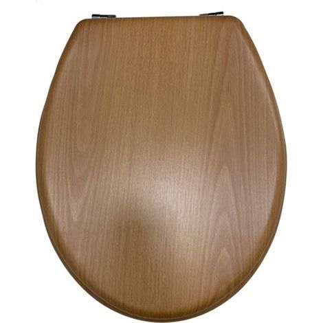 Cleafe - Copriwater Universale Sedile Copri Wc Water Per Bagno In Legno 18" Con Cerniere 52952a - (1/2)