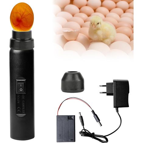 Mire Oeuf Testeur D'oeufs, Testeur De Mire À Œufs, Mire Oeuf Lampe, Lampe De Mirage D'oeufs, Testeur De Mire D'Œufs, Testeur D'oeufs Avec Lumière Led, Pour Œufs De Caille De Canard (1/5)