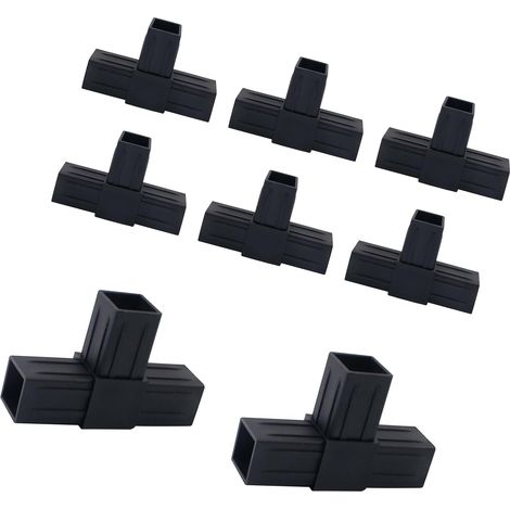 8 connecteurs carrés pour tubes de 1 pouce, montage facile sur rack, (1/4)