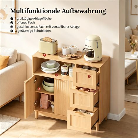 Meuble de salon spacieux, buffet avec rangement polyvalent, armoire de cuisine pratique, grand placard pour salle à manger, étagère de rangement élégante (1/5)