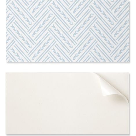 Panel decorativo de vinilo con gr谩ficos para cocina o ba帽o, 120x60 cm, dise帽o en zigzag con l铆neas.