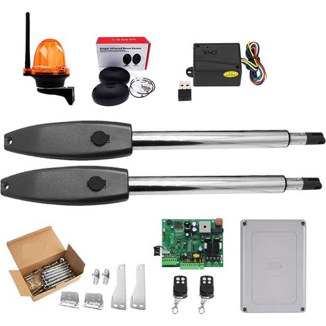 Kit d'ouvre-portes automatiques Kit d'ouvre-porte automatique opérateur de porte Double robuste for portes battantes doubles jusqu'à 16 pieds ou 880 lb moteur à courant alternatif pour accessoires de (1/5)