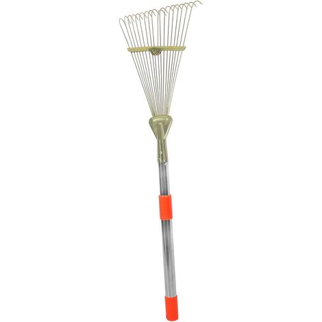 Ancinho Nivelador Para Gramados, Ideal Para Folhas E Jardinagem, Com Cabo Retrátil Prático Para Limpeza. (1/5)