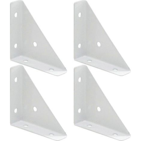 4 équerres triangulaires robustes pour joints d'angle-9.2x6.6cm-White (1/4)
