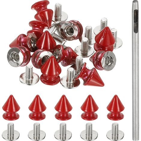 12 Ensembles 12mm Clous Pour Vêtements Pointes Pour Clous Rouge (1/5)