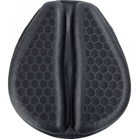 Selle De Vélo - Coussin Gel TPE Élastique Haute Résilience - Structure Alvéolaire 3D Respirante - Conception Ergonomique En Forme De Pétales - Taille Universelle - Noir - 1 Pièce