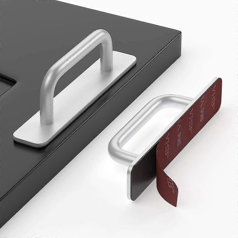 2er-Pack selbstklebende Schrankschubladengriffe, Schiebetürgriffe aus Aluminiumlegierung
