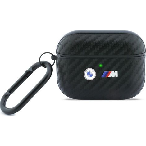 Étui BMW Carbon Metal Logo pour AirPods Pro 3 Noir (1/4)