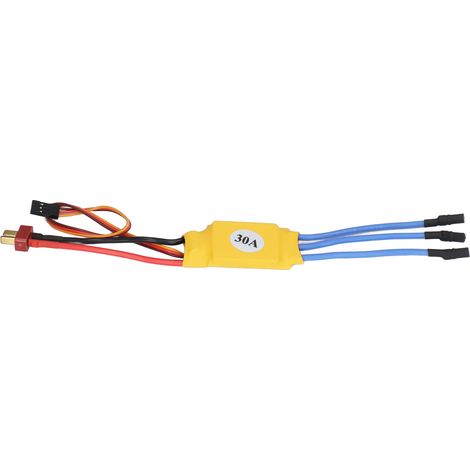 Contrôleur de vitesse électronique (ESC) pour moteur brushless 30A, haute vitesse, protections multiples, adaptation automatique de l'accélérateur. (1/5)