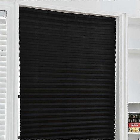 1 store plissé autocollant semi-occultant pour fenêtre ou porte d'intérieur (1/5)