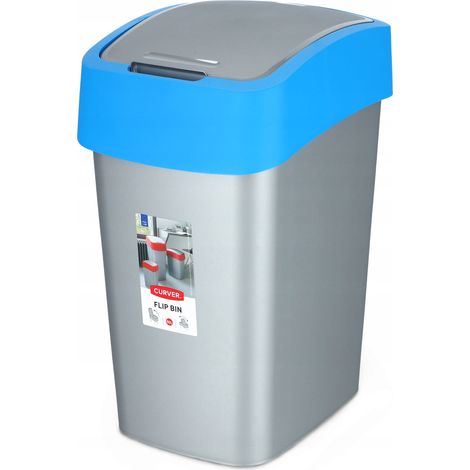 Curver Flip Bin 50L Abfallbehälter, blau