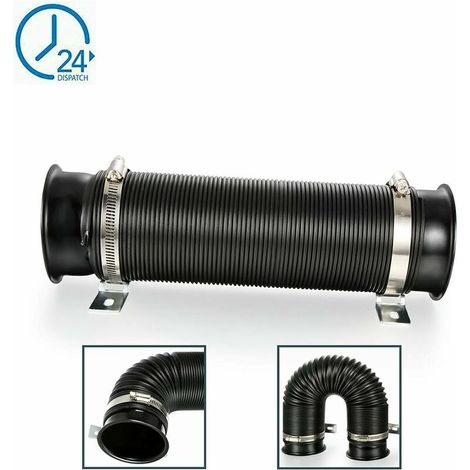 Universeller 76-mm-Kaltluftansaugschlauch – Kaltluftansaugset – Schwarz – (1/5)