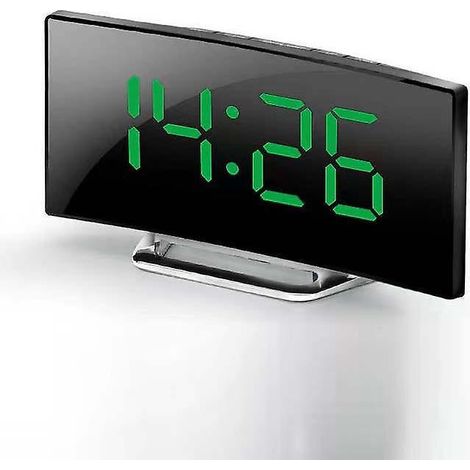 le Feu Vert Reveil Vibreur Puissant Fort, Rveil Digitale Veilleuse De Nuit Avec Chargement Usb Double,affichage Led,volume De L'alarme Luminosit (1/5)