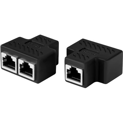 Coupleur RJ45, 2 Pièces Repartiteur Cable Ethernet 1 à 2 Répartiteur, Doubleur RJ45 (1/5)