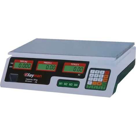 bilancia digitale con display LCD piatto in ferro 34x23 cm max 35 kg