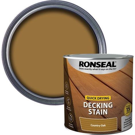 Ronseal Quick Drying Decking Stain Country Oak 2.5 litre