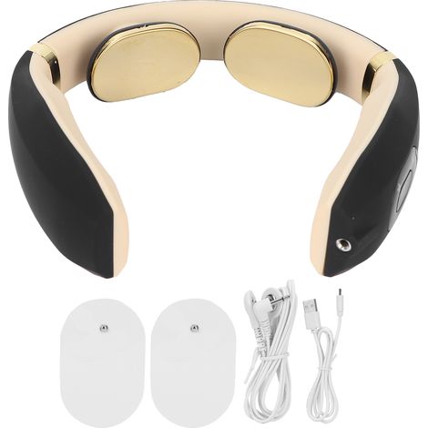 Intelligentes Nackenmassagegerät – Intelligentes elektrisches Massagegerät für die Halswirbelsäule und zur Entspannung, Schwarz – AquaForge (1/5)