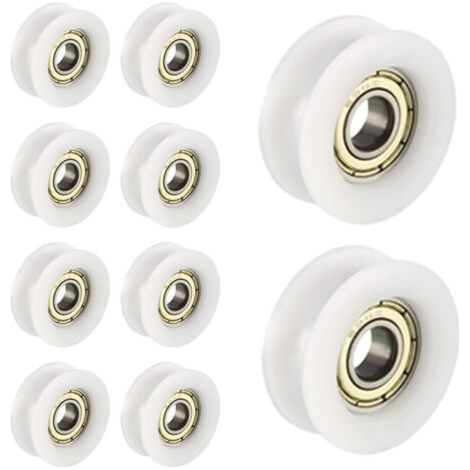 10 PCS U Nylon en Plastique intégré 608 roulements à Billes de Gorge 8 30 10mm Poulie de Guidage (1/5)