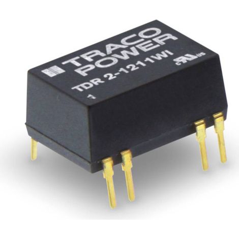 TracoPower TDR 2-1211WI Convertitore DC/DC da circuito stampato 12 V/DC 5 V/DC 400 mA 2 W Num. uscite: 1 x Contenuto 1 (1/3)