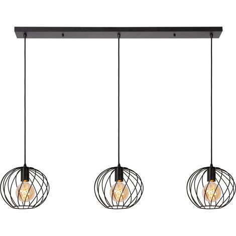 [NEUWERTIG] B-Ware Lucide Hängeleuchte Danza Pendelleuchte Deckenlampe Lampe Dreiflammig Schwarz81 (1/5)