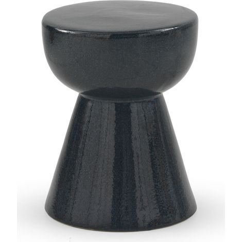 Tabouret en céramique bleu foncé/tabouret auxiliaire (1/3)