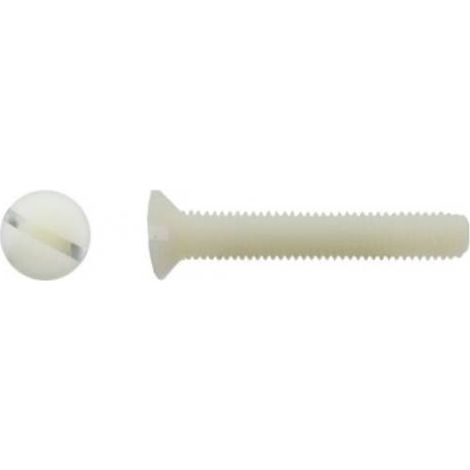 200 Vis Métaux Tête Fraisée Fendue 5 x 20 mm - DIN 963 - Polyamide - D-Work