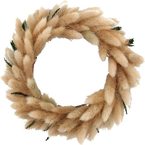 Ghirlanda artificiale di pampa CreativeArowy, diametro 20 cm, stile bohémien, ideale per decorare la casa ed eventi. Un regalo perfetto
