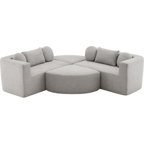 Sofá modular cama de chenilla gris 292 x 165 x 68 cm sin montaje (1/5)