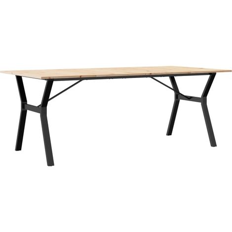 Maison Exclusive - Esstisch Y-Gestell 200x100x75cm Massivholz Kie