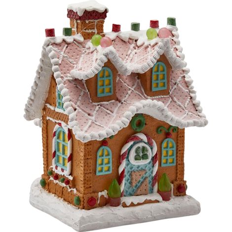 Casa per villaggio di Natale decorata con caramelle 22 x 24 x h 30 cm