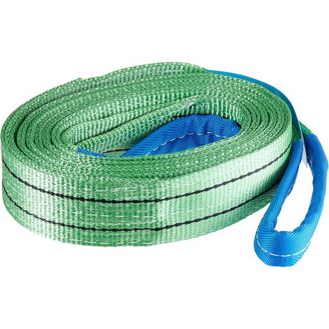 Braun 20042HB - Cinghia di sollevamento 2000 kg, lunghezza 4 m, con passanti rinforzati, colore: Verde