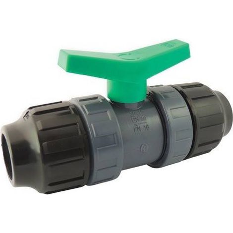 Vanne à sphère pour tube PE PN10 avec raccordements à compression 20mm