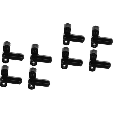 2 Ensembles Serrure De Fenêtre T De Zinc De Verrou De Sécurité Pour Fenêtres Upvc Installation Facile Protection Supplémentaire Vol Couleur Noire 4 Pièces x 2