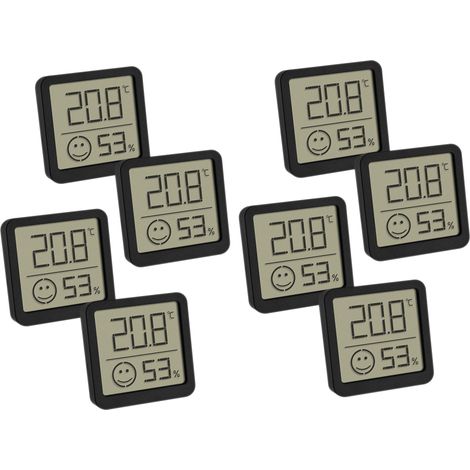 TFA Thermo-hygromètre numérique 30.5053.01.02, 8 pièces, noir