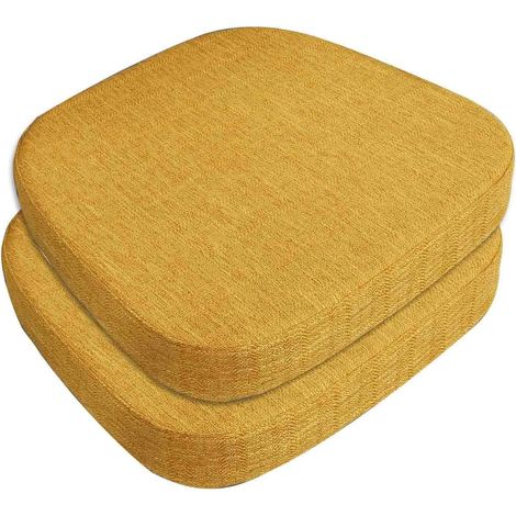 2 Coussin de Chaise, Antidérapant, Mousse Haute Densité, Housse Lavable, Salle à Manger Bureau