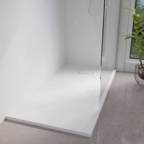 Cuisibane – Receveur de douche extra plat 160x90 cm – Surface antidérapante effet pierre – Structure alvéolaire pour solidité et légèreté
