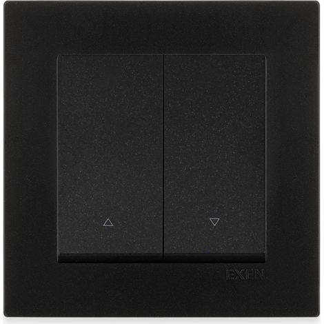 Interrupteur pour volet roulant noir métallisé – ensemble complet avec plaque – 217/14E EXEN