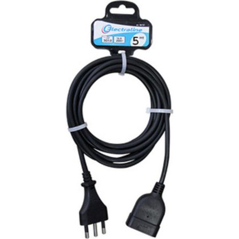 PROLUNGA LINEARE 5 M SEZ 3X1 16A BIPASSO NERO Q.TA 5