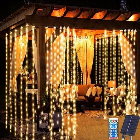 Tenda luminosa solare per esterni 3 m x 3 m 300 LED (1/5)