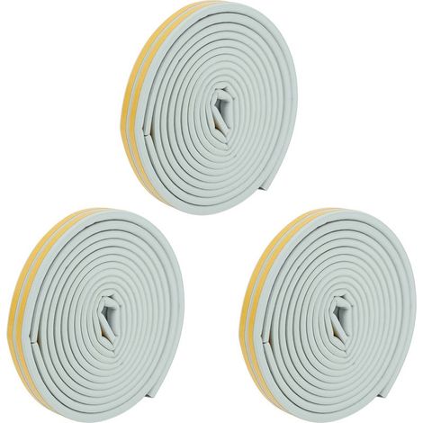 Bande D Etanchéite Porte - Mousse EPDM Epaisse 9x6x3000 mm - Isolation Acoustique Et Thermique - Pour Fenetre Porte Garage - 3 Unites (1/5)