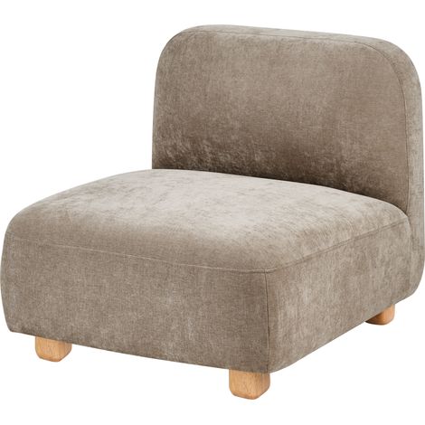 Sillón modular de tela asiento 1 plaza patas de madera repelente al agua moderno beige Amli (1/5)